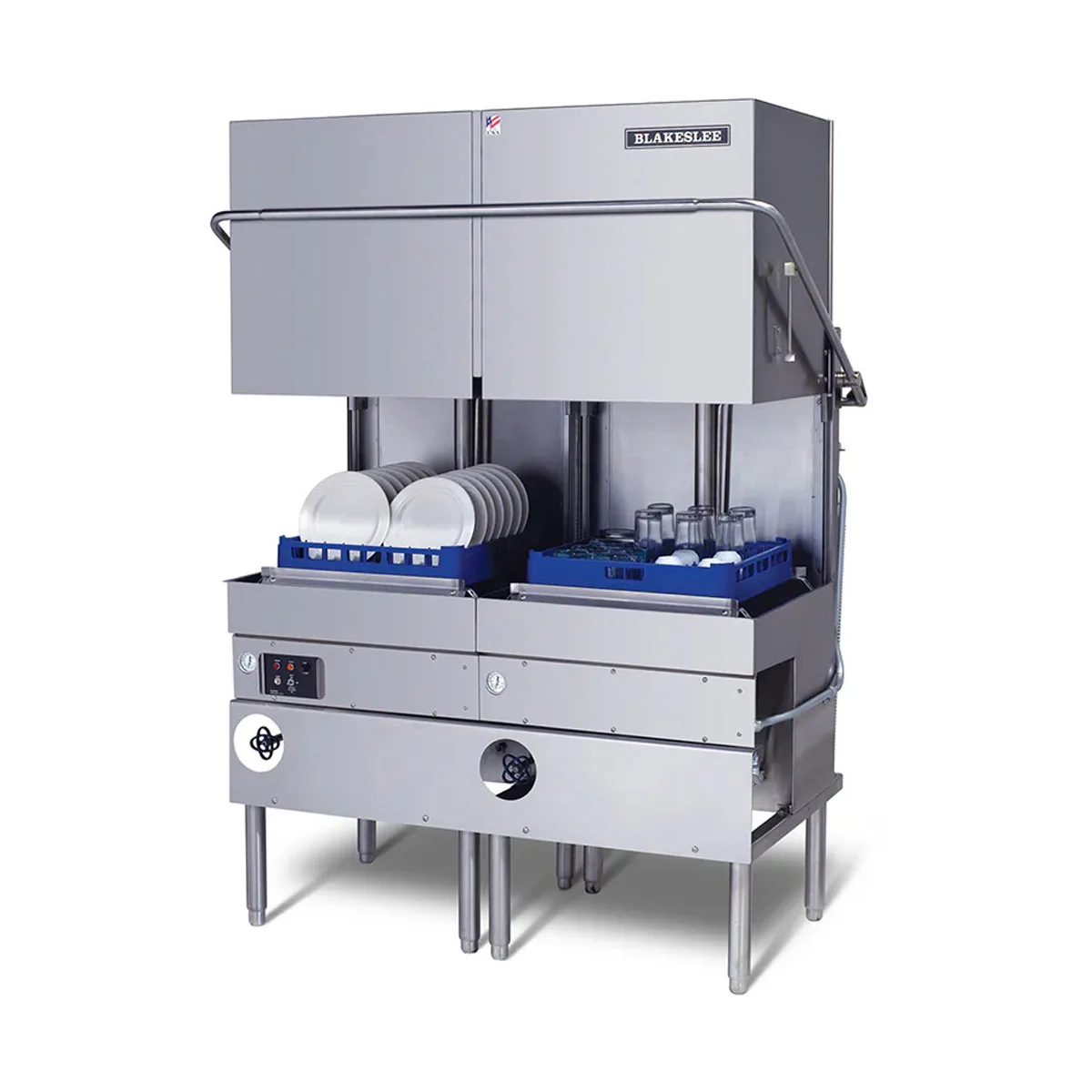 Blakeslee DD-8 Universal Door Type Dishwasher - Double Rack, 110 RPH - 143 Gal/Hr - High/Low Temp