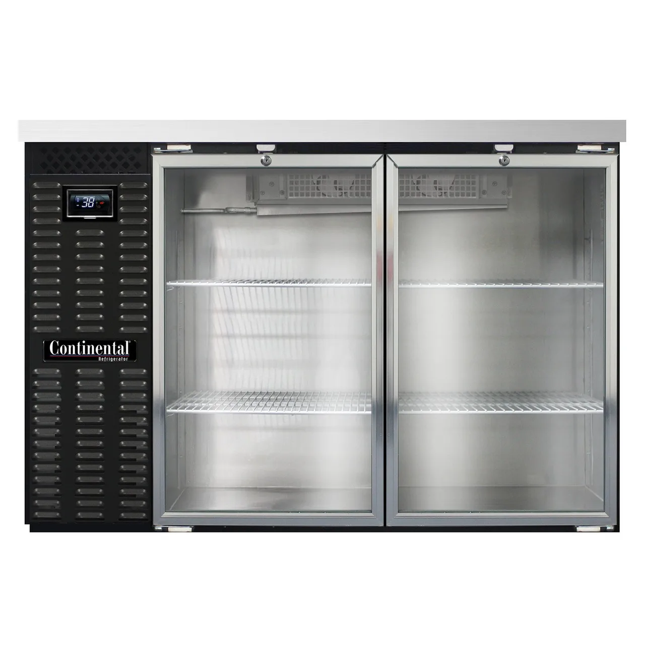Continental Refrigerator BB50NGD Refrigerated Back Bar Cooler w/ 2 Glass Doors, 16 Cu Ft, 50"