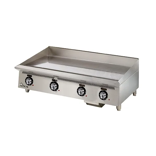 Star 848TA 48" Countertop Gas Griddle, Snap-Action Thermostat, 1" Steel Plate, 120.000 BTU