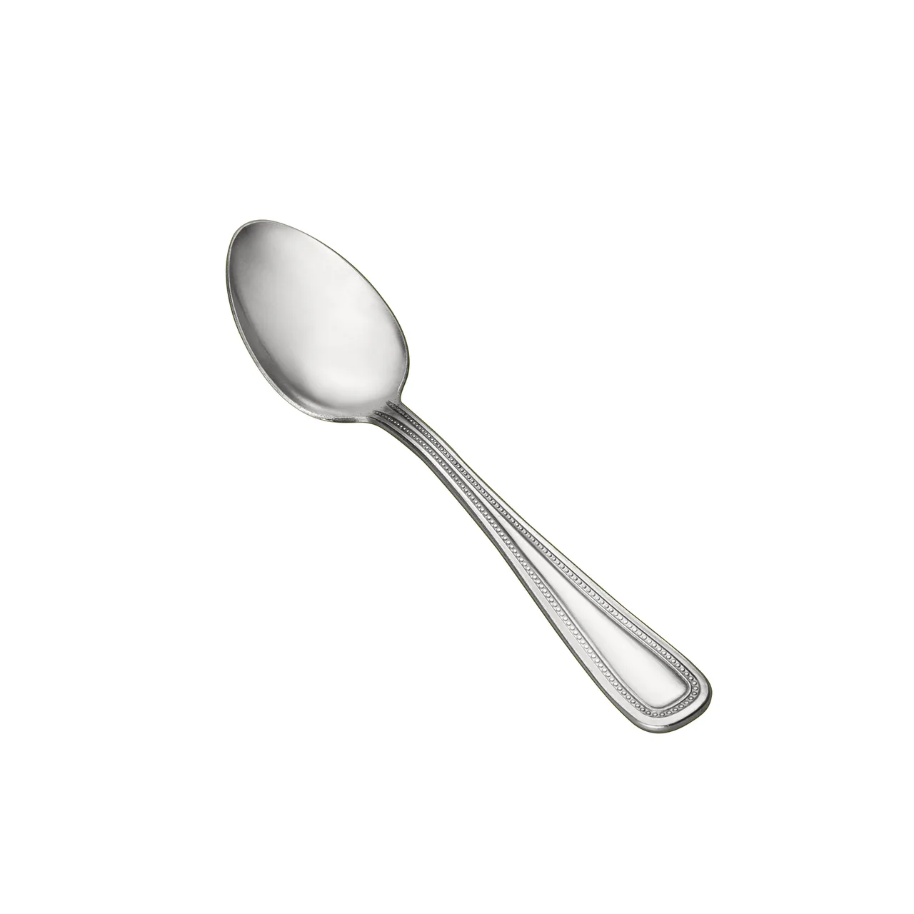 CAC China 2008-01 Pearl Teaspoon, 6" Length, Heavy Weight, 18/0 Stainless Steel - 1 Dozen