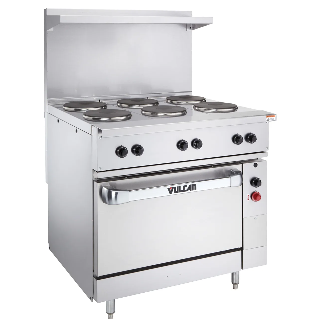 Vulcan EV36S-6FP480 Restaurant Range, Electric, 36", (6) 2.0 Kw French Hotplates