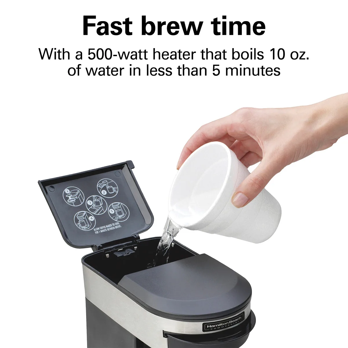 Hamilton Beach HDC200S-CA Front Loading Pod Coffee Maker, S.Steel Accents - 500W/120V