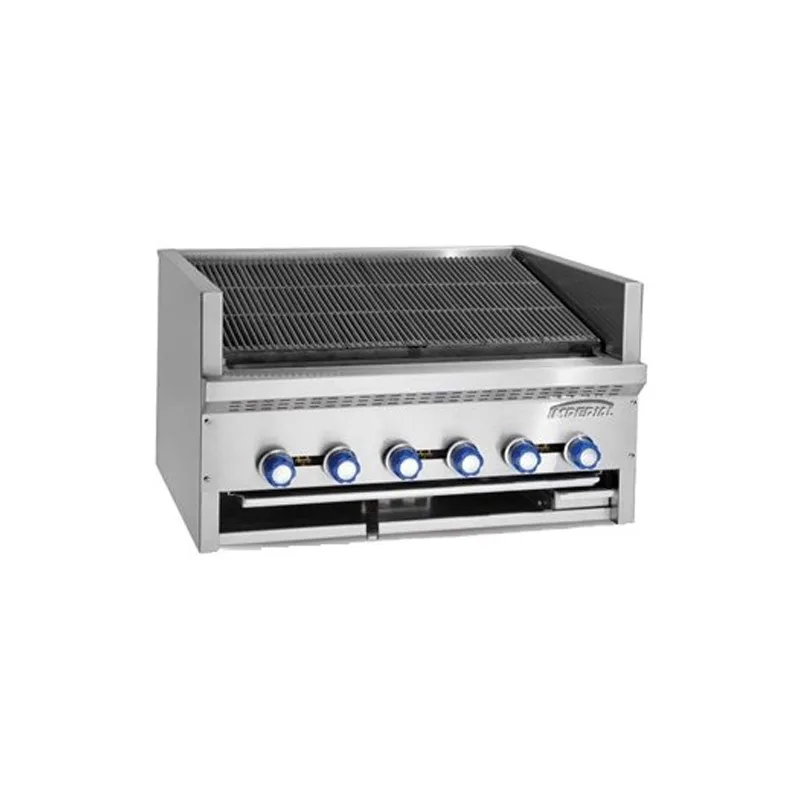 Imperial IAB-72 72" Countertop Gas Radiant Steakhouse Charbroiler w/ (12) Burners, 240.000 BTU