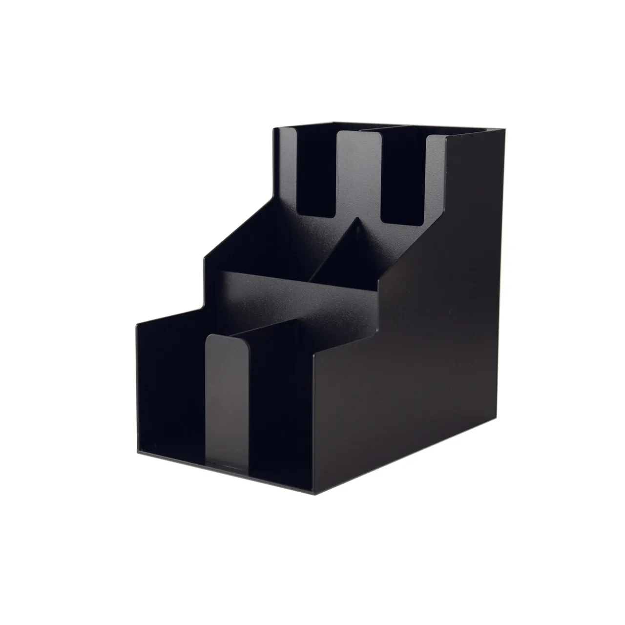 CAC China ACO3-2C Cup And Lid Organizer, 3-Tier 2-Stack, Acrylic, Black, BPA Free