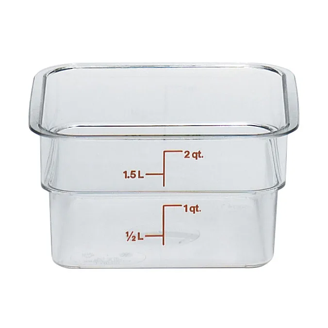 Cambro 2SFSCW135 CamSquare – 2 Qt Polycarbonate, 7¼" L x 7¼" W x 3⅞" H, NSF, Container Only