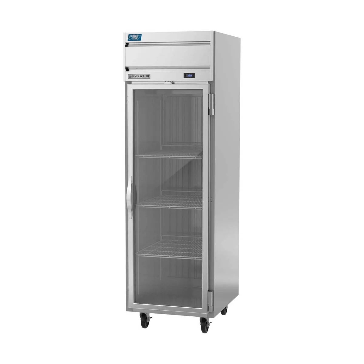 Beverage Air CT1HC-1G 26" 1-Section Convertible Refrigerator Freezer w/ Glass Door, 23 cu. ft.