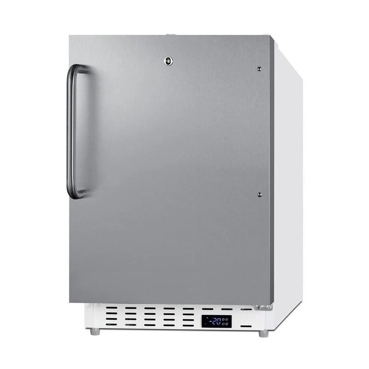 Summit SCF505SSTBADA 19" Undercounter Freezer in White, w/ Stainless Steel Door, ADA Compliant, 2.47 cu. ft.