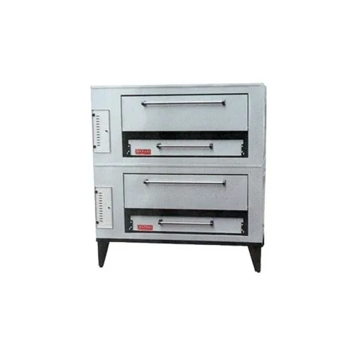 Marsal SD-1048 STACKED Gas Double Deck Pizza Oven, Two 10"H x 36" x 48" Baking Chambers