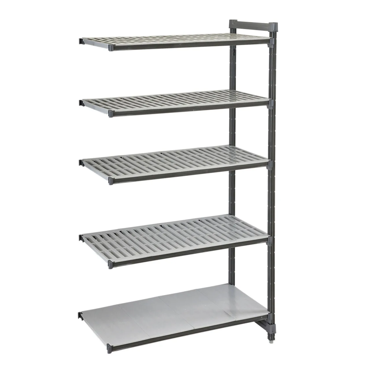 Cambro EXA183084VS5480 Camshelving® Elements Add-On Shelving Unit w/ 4 Vented and 1 Solid Shelf - 18" x 30" x 84"