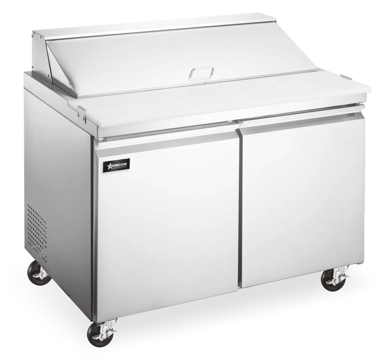 Omcan USA 50034 36" 2-Section Sandwich and Salad Prep Table, 9 cu. ft.