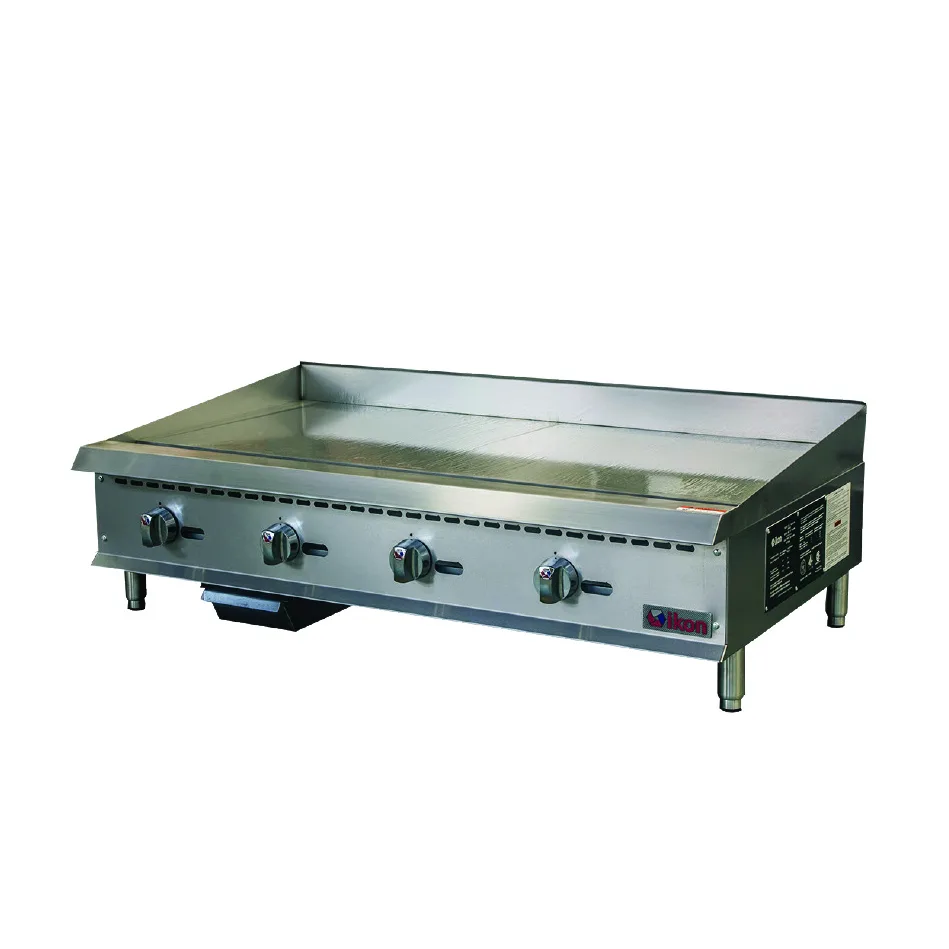 IKON ITG-48 48" Countertop Gas Griddle, Thermostatic Controls, 1" Steel Plate, 120.000 BTU
