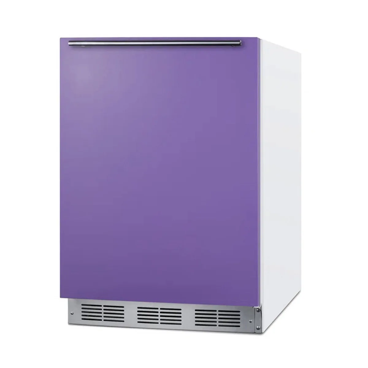 Summit BRF611WHP 23" Undercounter Freezer in White, w/ Lavender Purple Door, 5.1 cu. ft.