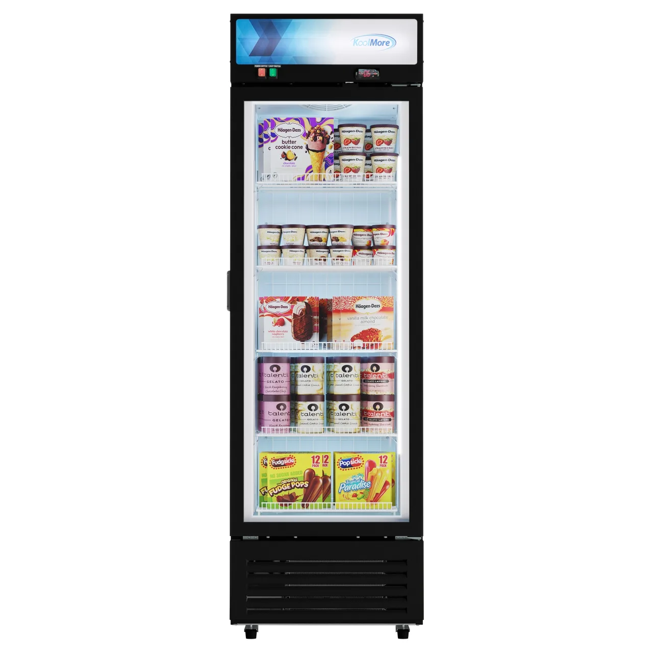 Koolmore KM-MDF-1GD-12C 24" Glass Door Freezer Merchandiser, 12 cu. ft.