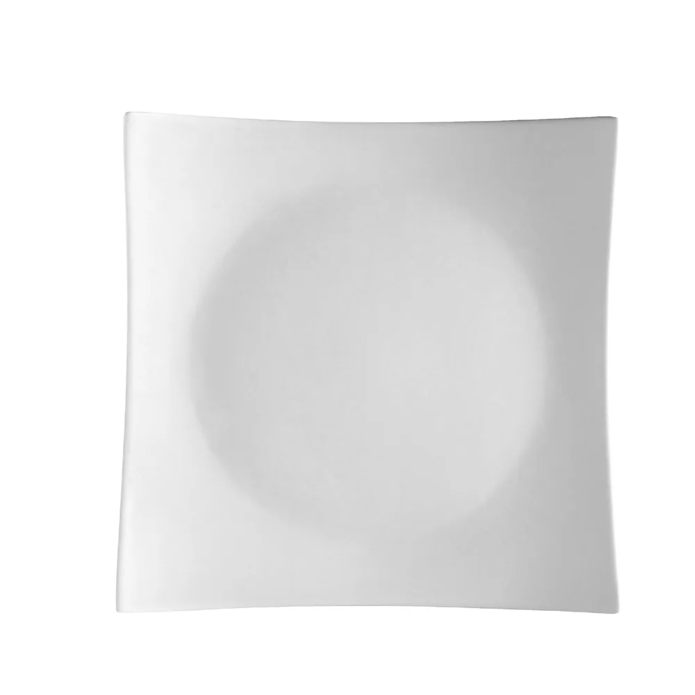 CAC China SHA-8 Sushia Plate, 9" x 9" x 1-3/4", White, Dishwasher/Oven/Microwave Safe - Dozen