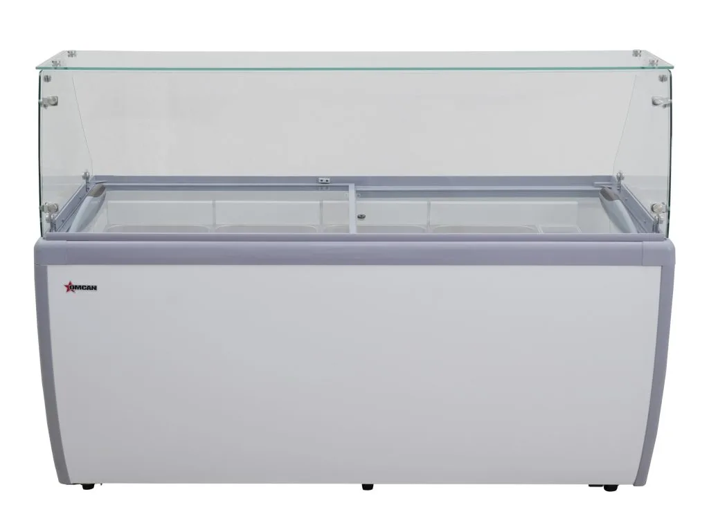 Omcan USA 47744 (FR-CN-0014) 71" Gelato Dipping Cabinet w/ Sneeze Guard