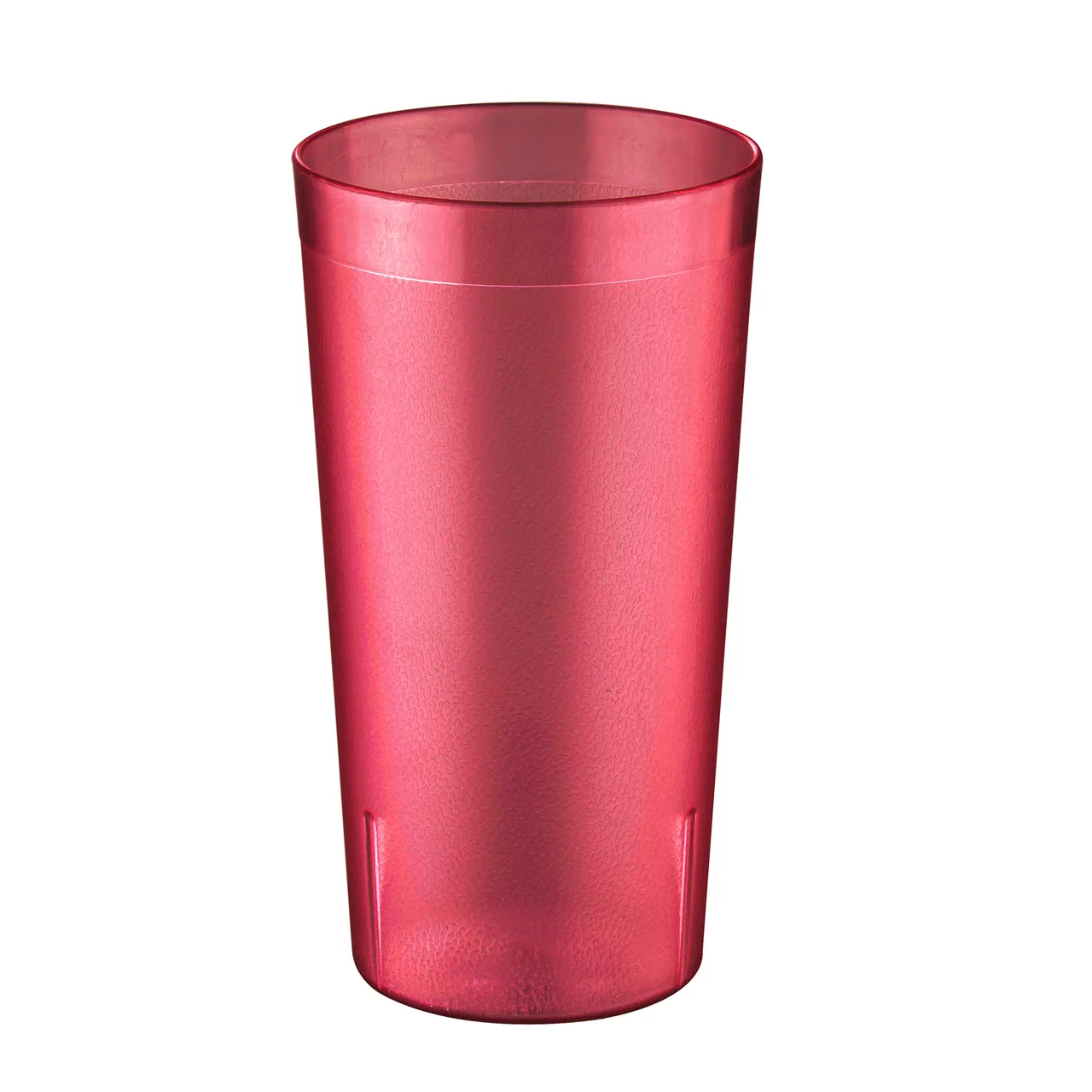 CAC China BVPT-32RD 32 oz Red Pebbled SAN Plastic Tumbler Stackable Break‑Resistant - 1 Dozen