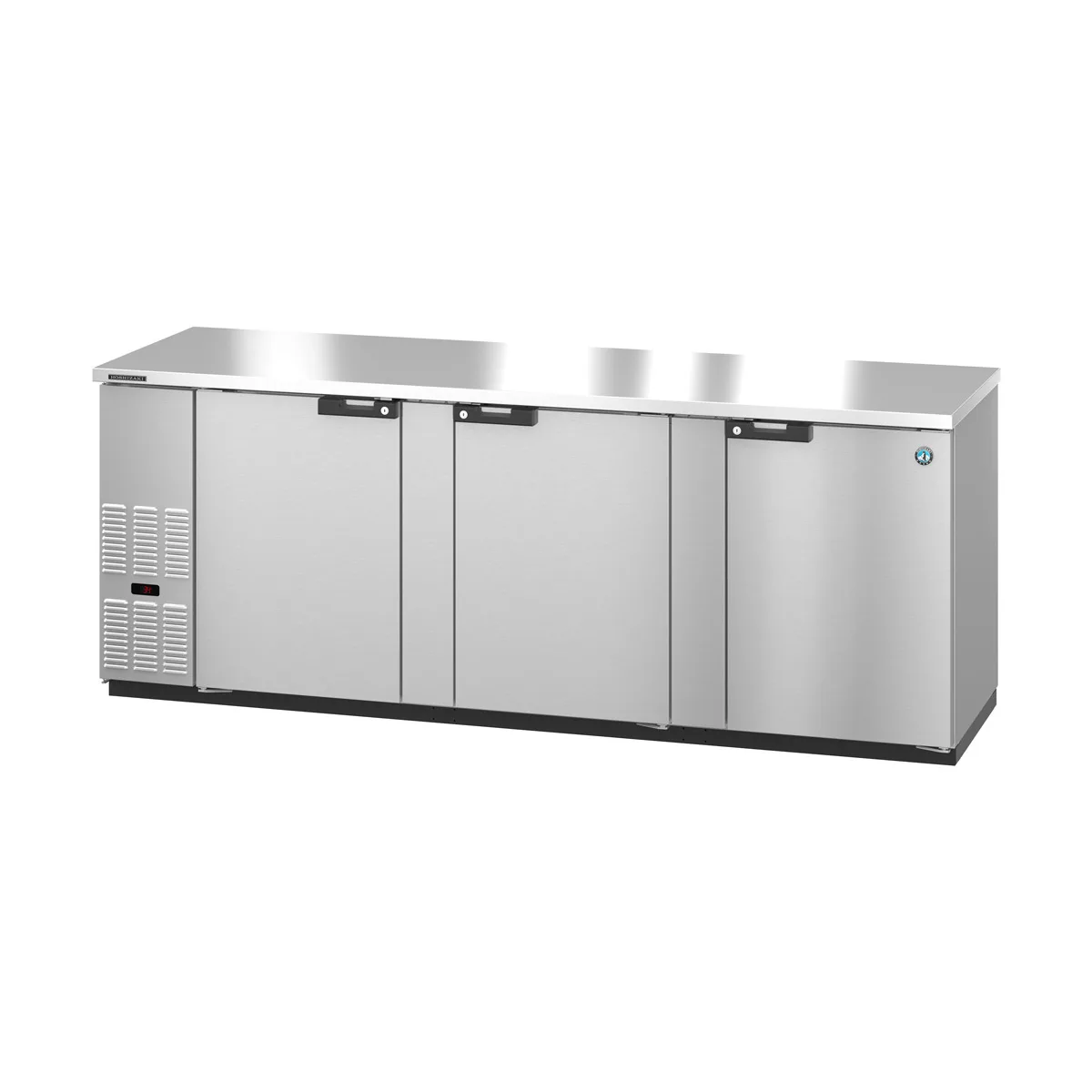 Hoshizaki BB95-S 95" Three Section 3 Swinging Solid Door Back Bar Cooler, 32.53 cu. ft.