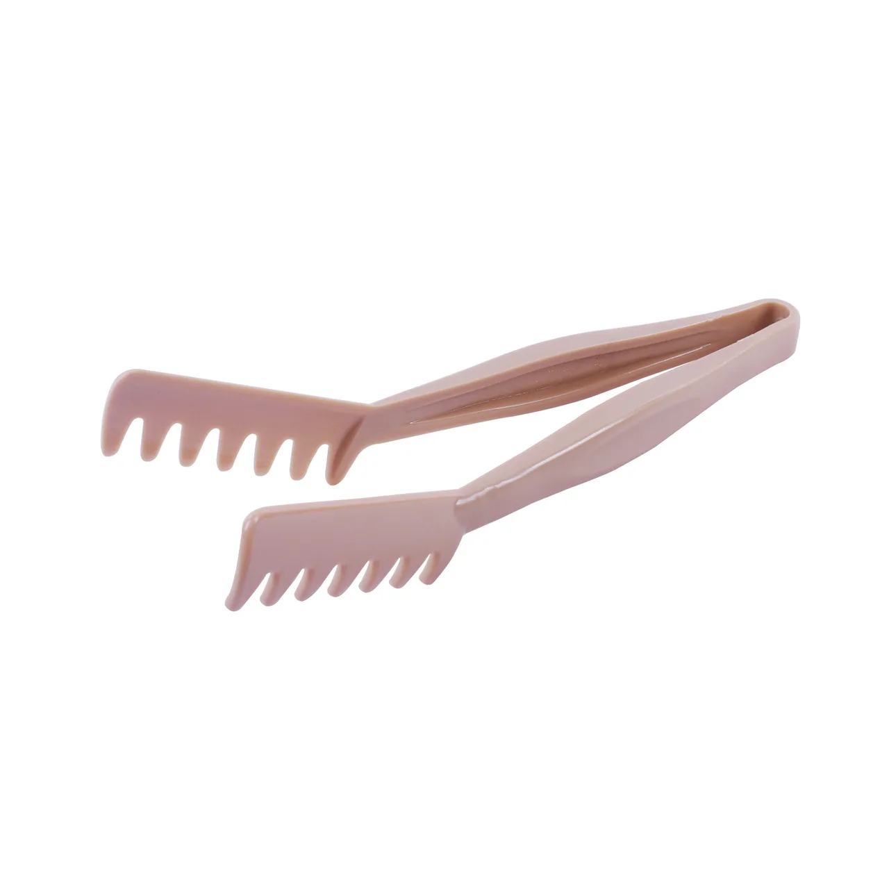 CAC China STKU-11BG Spaghetti Tongs – 11" Length, Durable Plastic Construction, Beige Finish