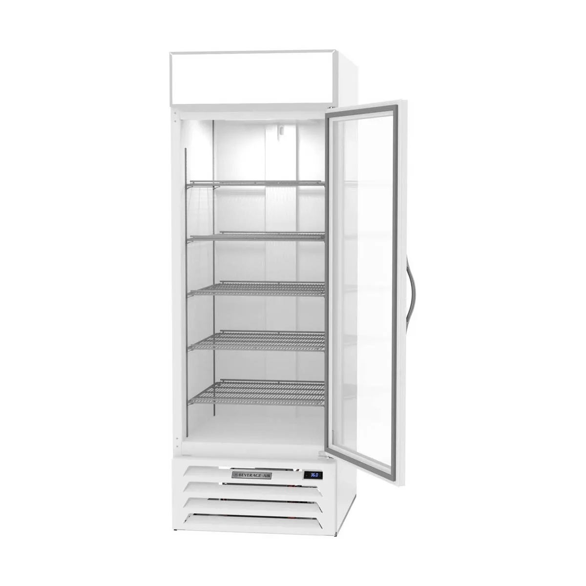 Beverage Air MMR23HC-1-W 27" One Glass Door Merchandiser Refrigerator in White, 23 cu. ft
