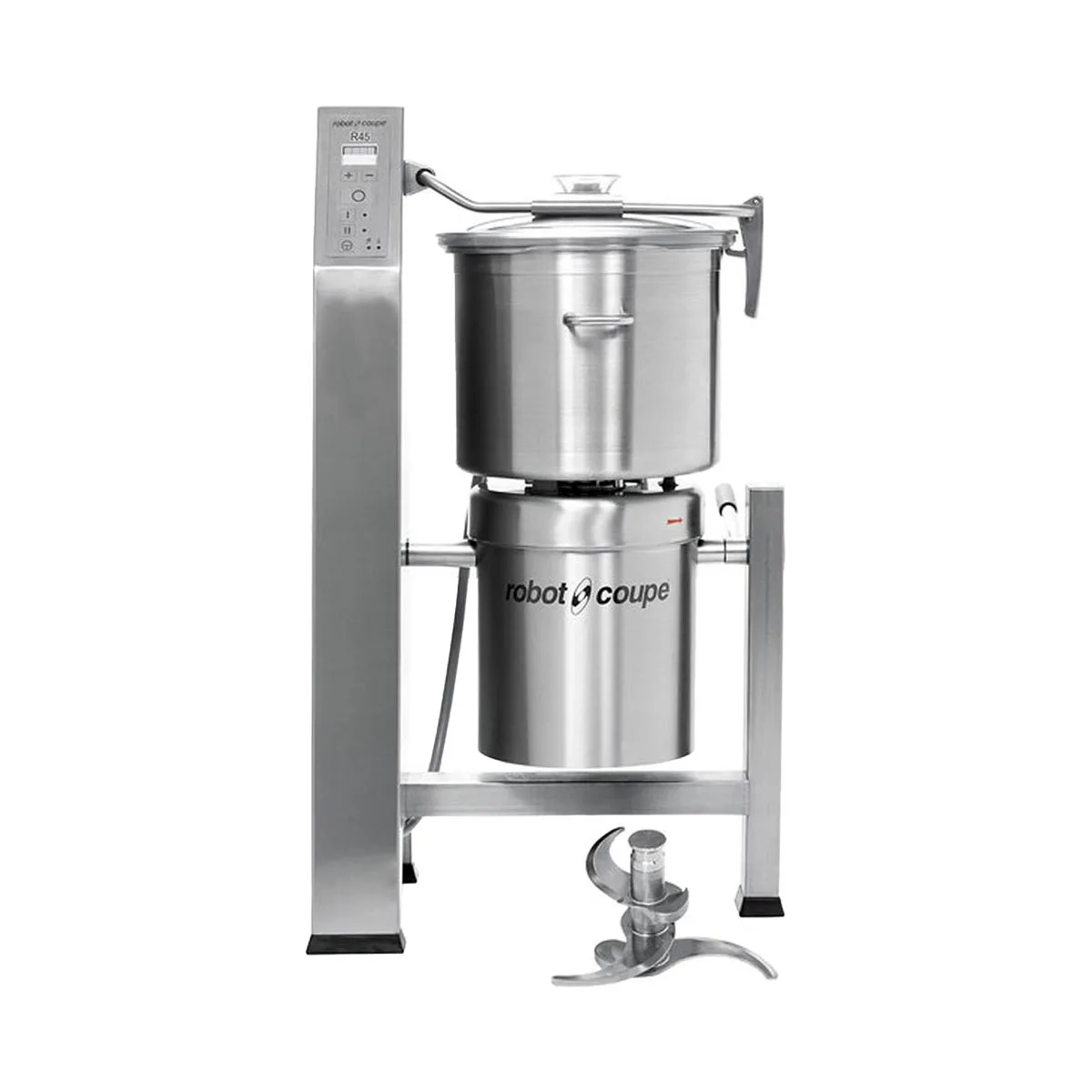 Robot Coupe R45T Vertical Cutter Mixer, (3) Blades, 45L Bowl, 13 1/2 hp, 2-Speed