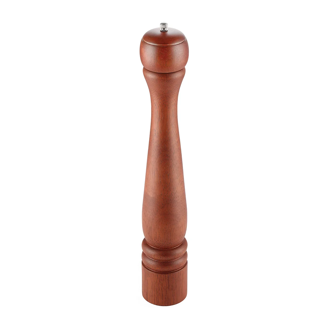 CAC China PMW1-18BN Pepper Mill - 18" Height, Solid Hardwood, Brown Matte, Grinder with Top Knob