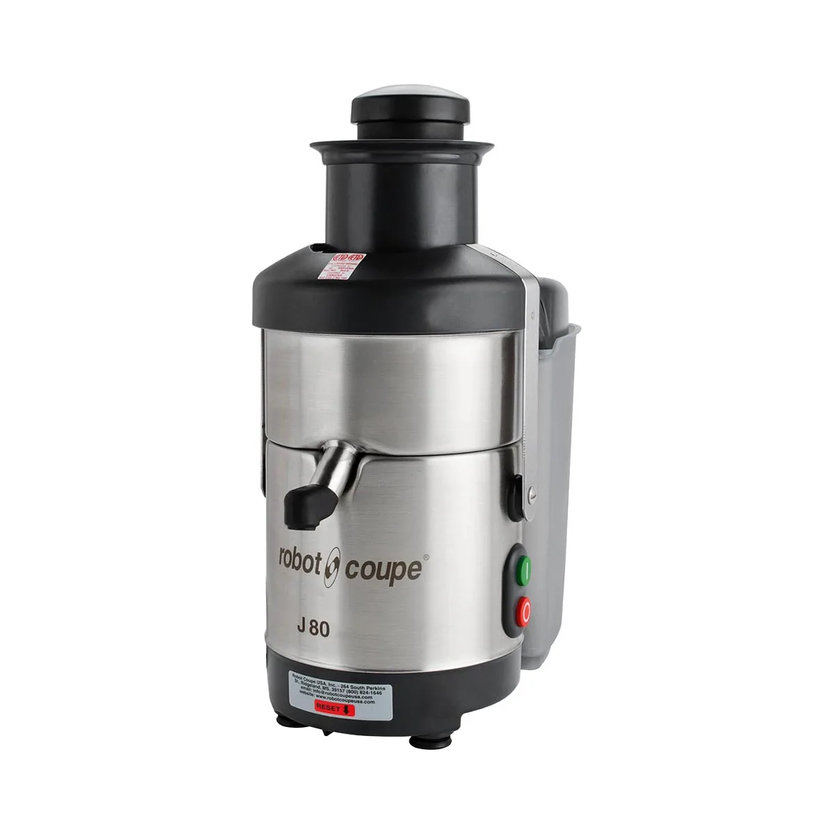 Robot Coupe J80 Table Top Automatic Feed Centrifugal Juicer/Juice Extractor, Anti Drip Spout