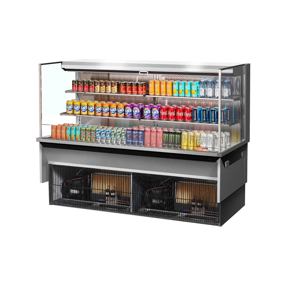 Turbo Air TOM-72L-UF-S-3SI-N 71" Drop In Open Refrigerated Deli Display Case