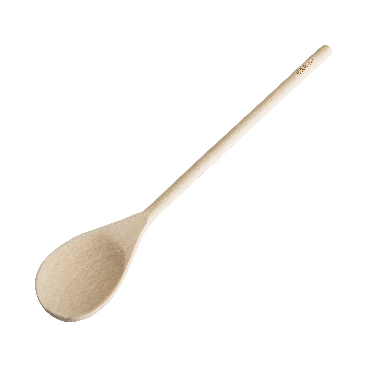 CAC China SPWD-16 Wooden Spoon, 16"L, 1/2" dia. handle, non-scratch - 1 Dozen