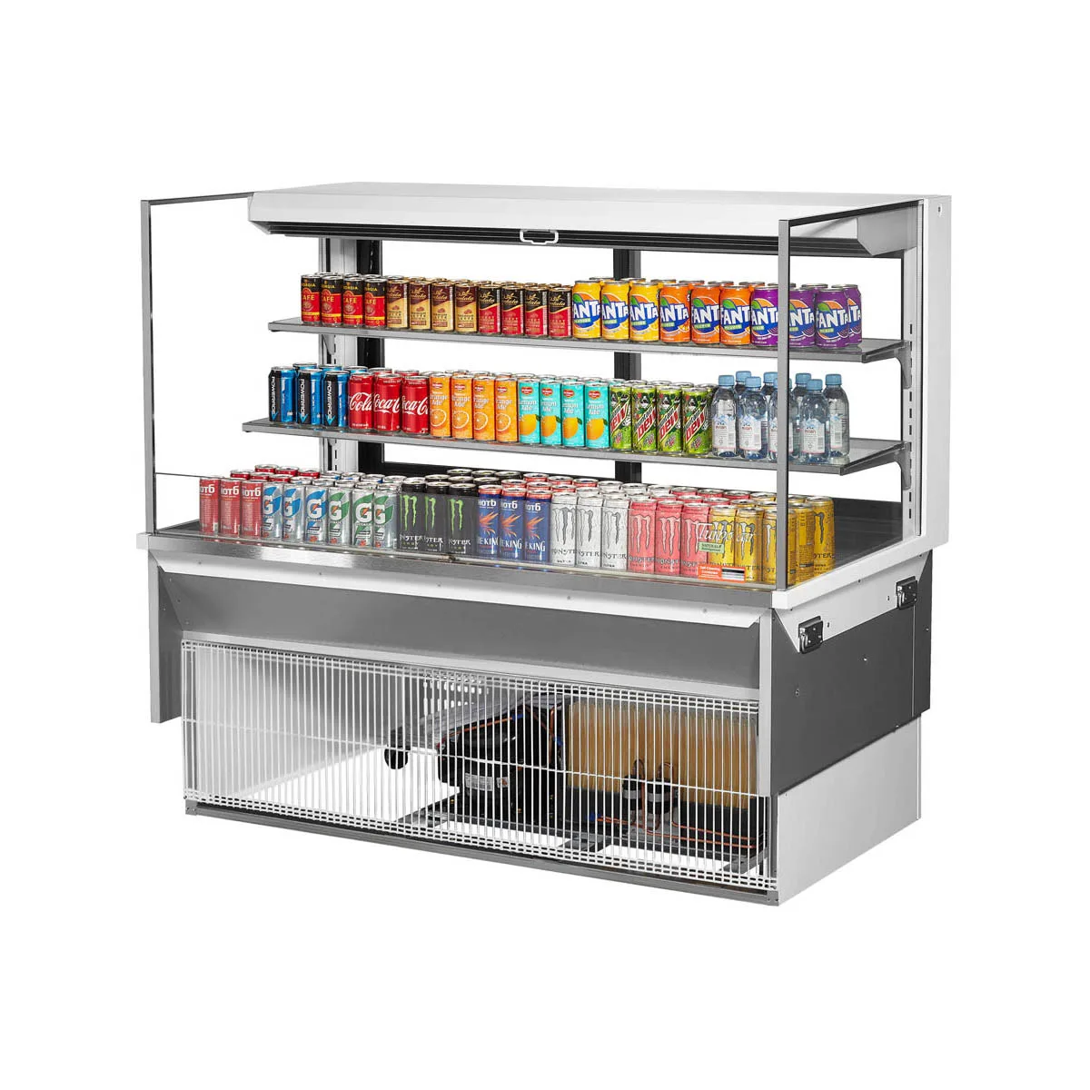 Turbo Air TOM-60L-UFD-W(B)-3SI-N 60" Drop In Open Refrigerated Deli Display Case