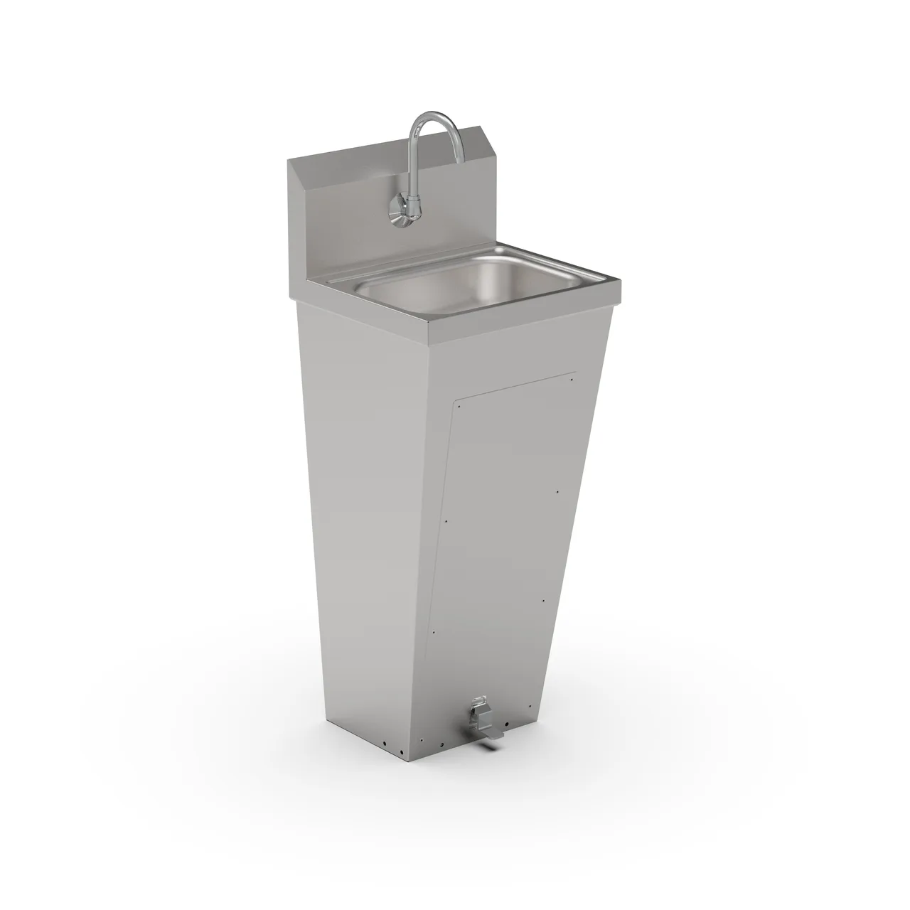 John Boos PBHS-F-1410-FV1-T-X 14" Pedestal Mounted Hand Sink without Faucet / with Foot Valve-flyer