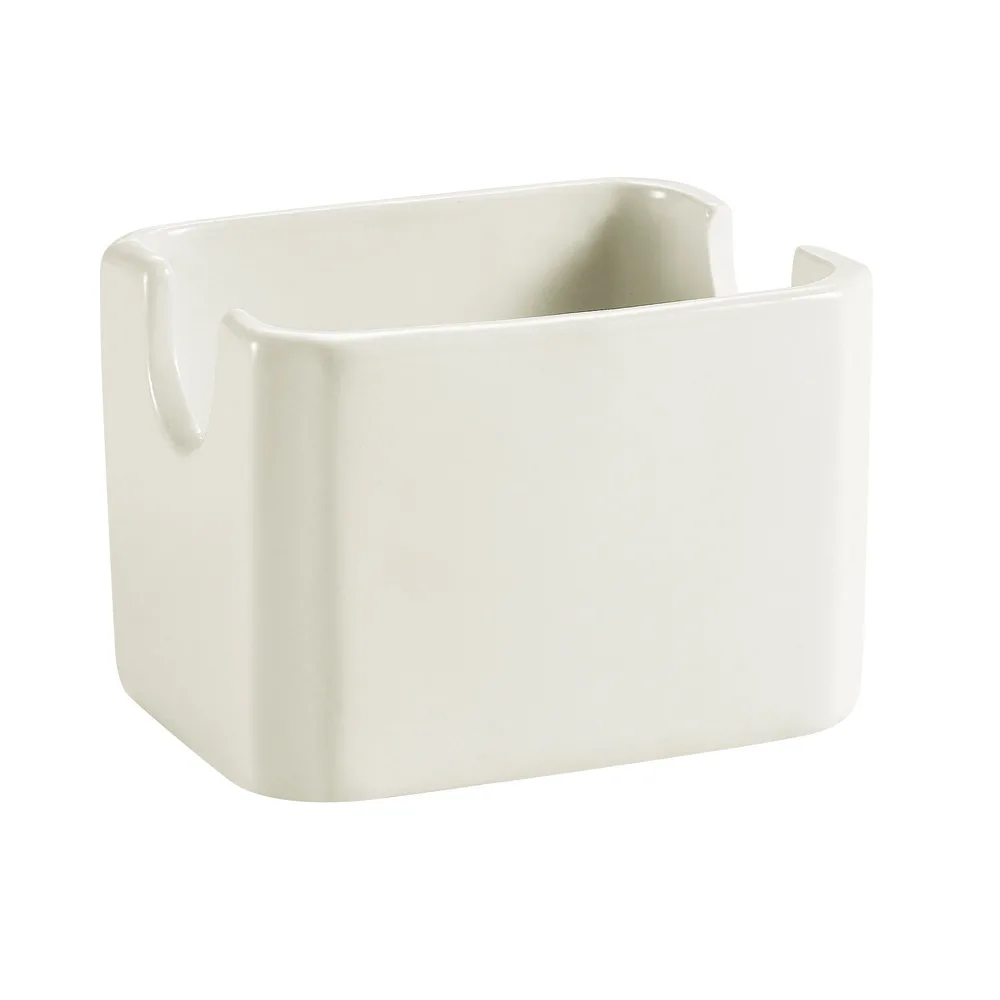 CAC China HSP-7-AW Sugar Packet Holder, 3½" L x 2¾" W x 2½" H Ceramic, American White - 1 Dozen