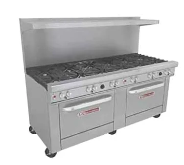 Southbend 4721AA-3TR 72" Gas Restaurant Range w/ (6) Open Burners, 36" Griddle Right w/ Thermostatic Controls, (2) Convection Ovens, 326.000 BTU