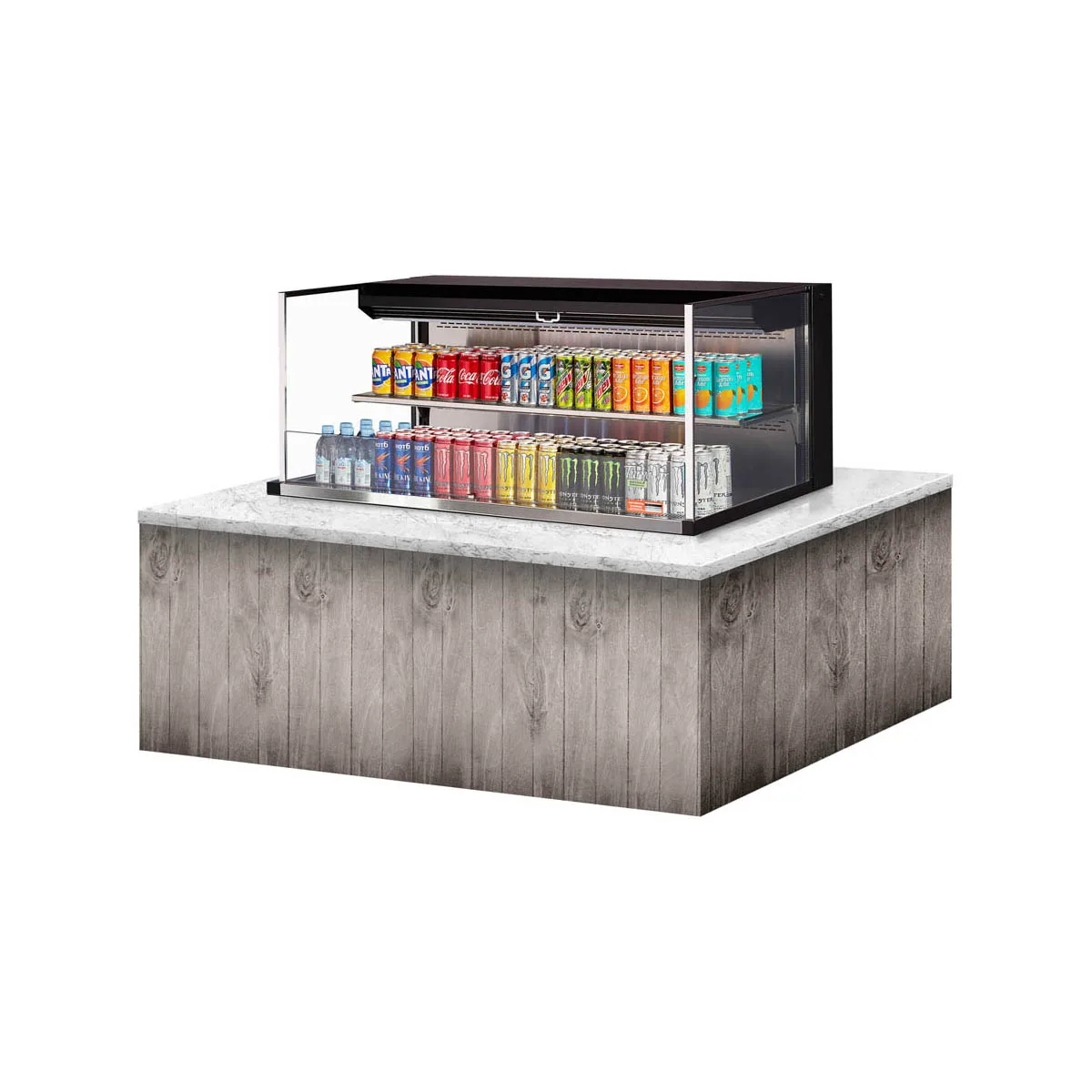 Turbo Air TOM-48L-UF-W(B)-2SI-N 48" Drop In Open Refrigerated Deli Display Case