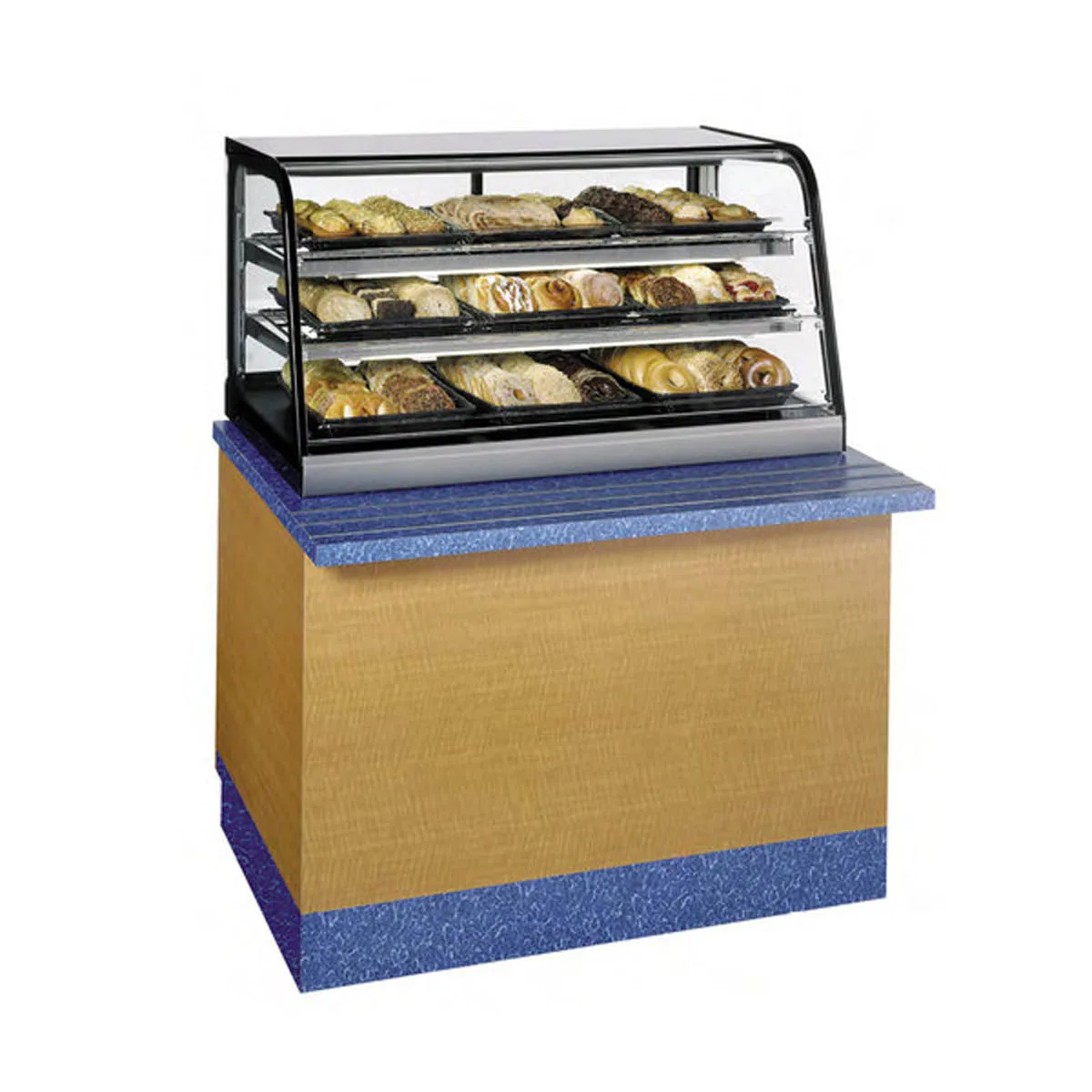 Federal Industries CD4828SS 47.5" 3-Glass Door Display Case, LED Light