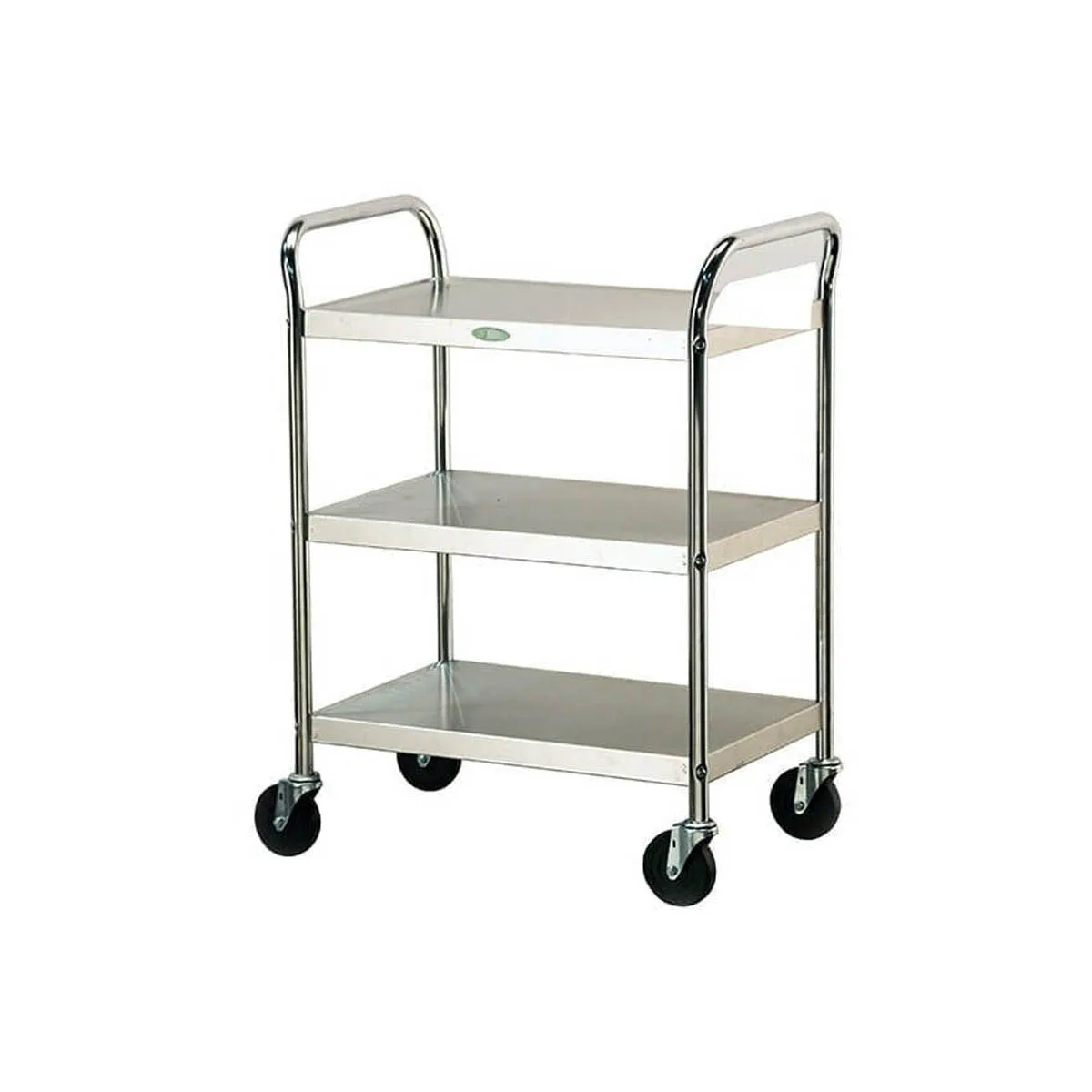 Lakeside 499 Stainless Steel 3-Shelf Chrome Plated Utility Cart - 36" x 23" x 37"