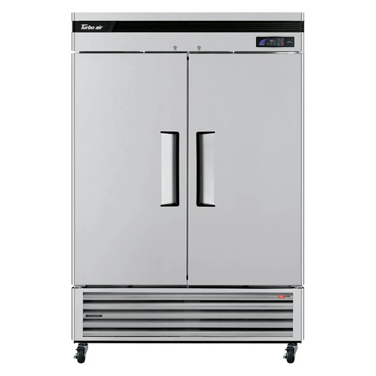 Turbo Air TSR-49SD-N6 54" 2-Section Super Deluxe Reach-In Refrigerator w/ 2 Solid Doors, Bottom Mount, 43 cu. ft.