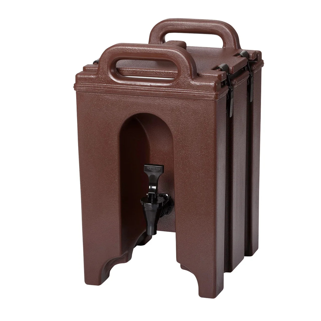 Cambro 100LCD131 Camtainer Beverage Carrier, 1.5‑Gallon Dark Brown, 10.3"W x 11.5"D x 17.25"H, NSF