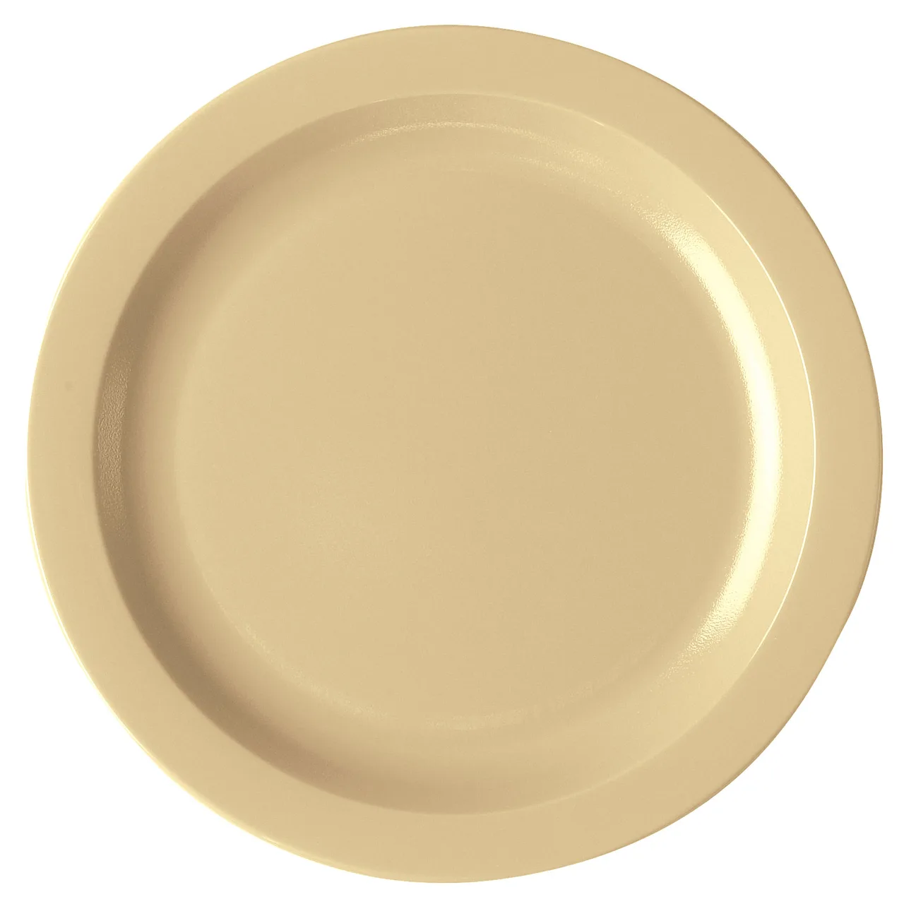 Cambro 10CWNR133 - 10" Beige Polycarbonate Plate, Narrow Rim, Gloss Finish, Scratch‑Resistant