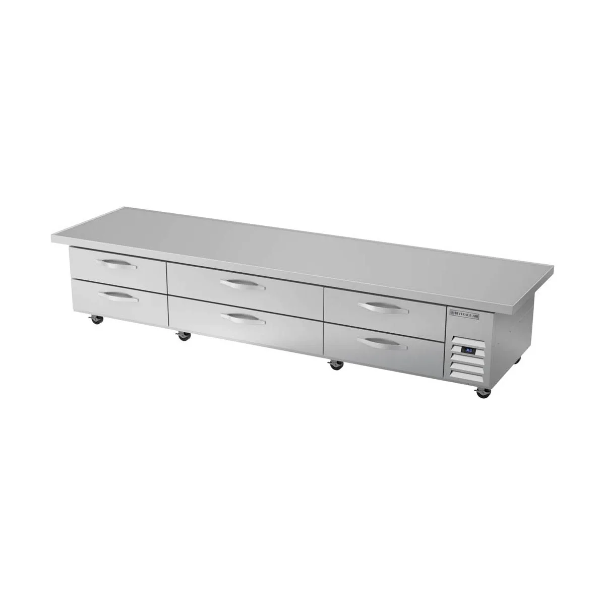 Beverage-Air WTRCS112HC-120 120" 6 Drawers Worktop Cook Stand Refrigerator w/ Marine Edge, 24 cu. ft.