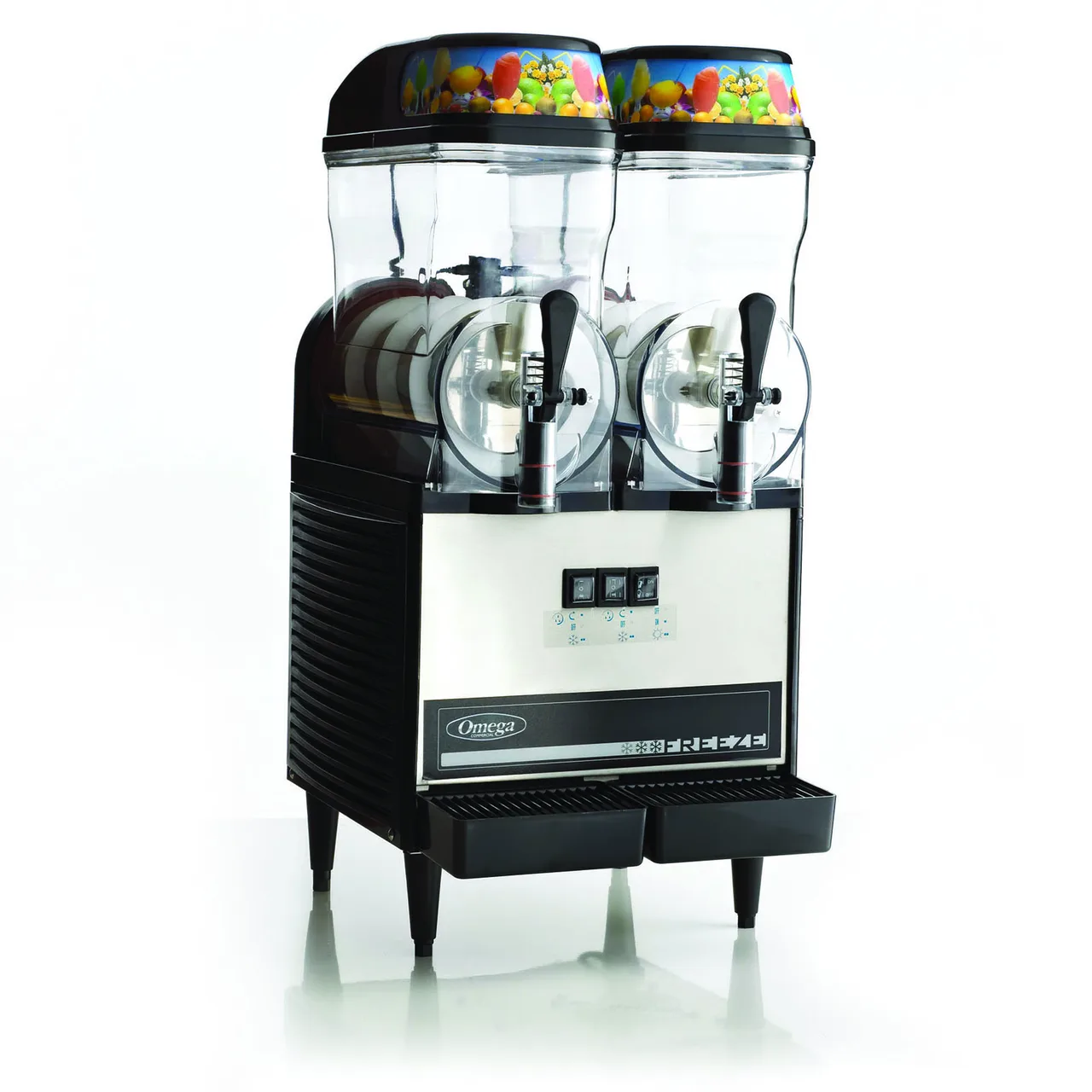 Omega OFS20 Bowl Type Non-Carbonated Granita/Frozen Drink Machine w/3 gal -700W/110-220V- Double