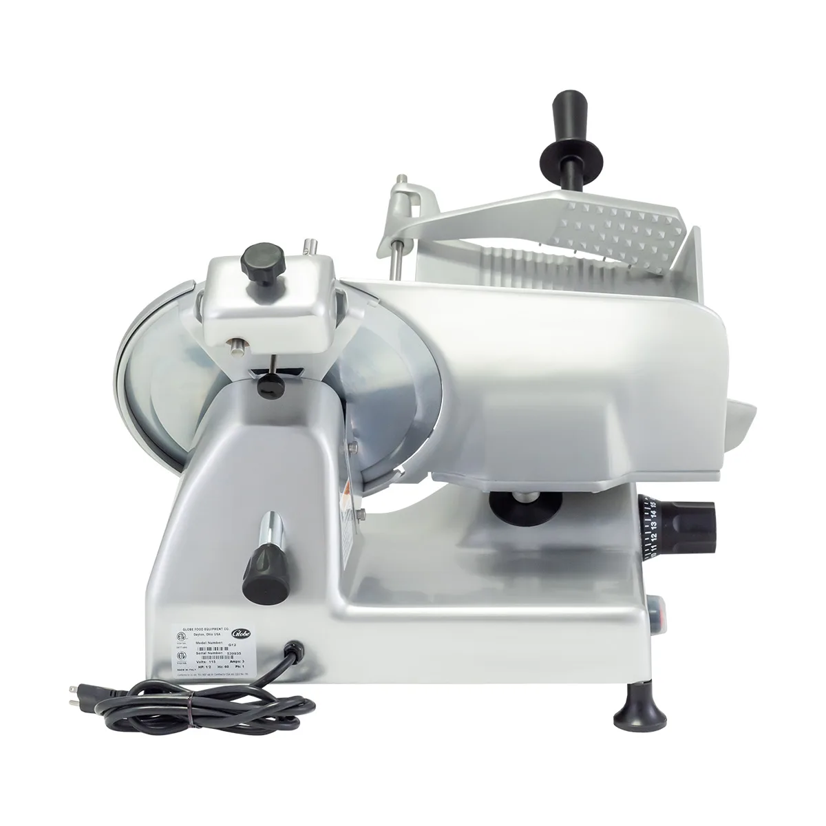 Globe G12 G-Series 12" Medium-Duty Manual Meat Slicer, Belt-Driven, 1/2 HP