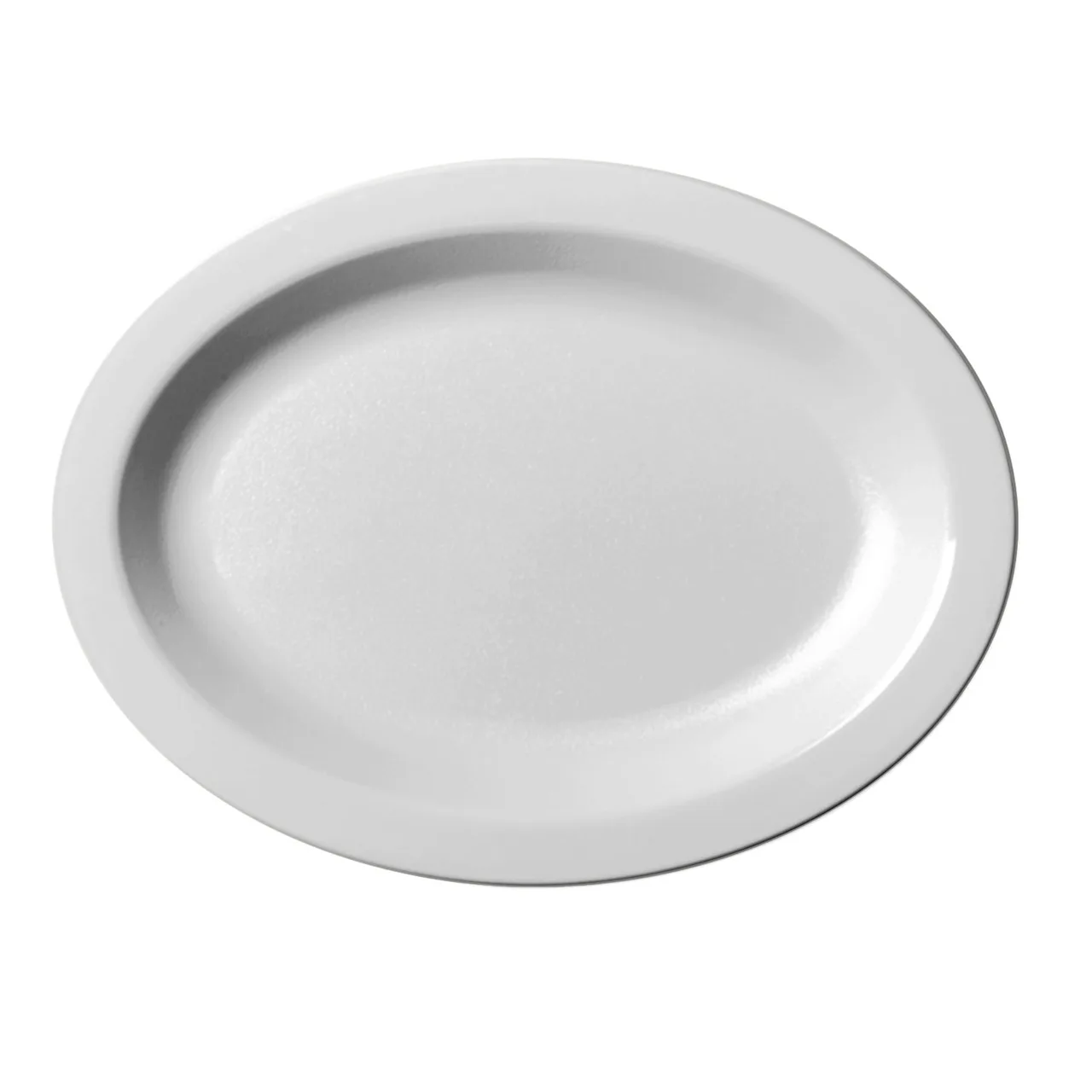 Cambro 120CWP148 Oval Platter, 12" x 9" White Polycarbonate, Glossy, NSF, Scratch‑Resistant