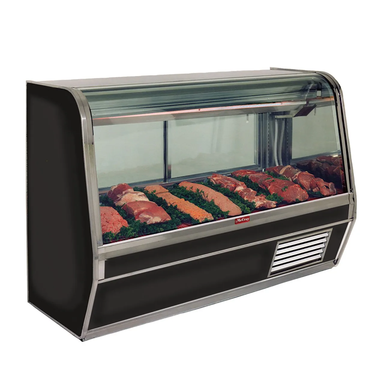 Howard-McCray SC-CMS32E-8C-BE-LED 98" Single Duty Curved Refrigerated Meat Display Case