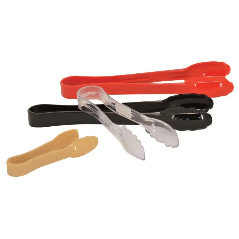 Omcan USA 80157 Plastic Serving Tongs, 12" Scallop Grip, Beige Polycarbonate, NSF