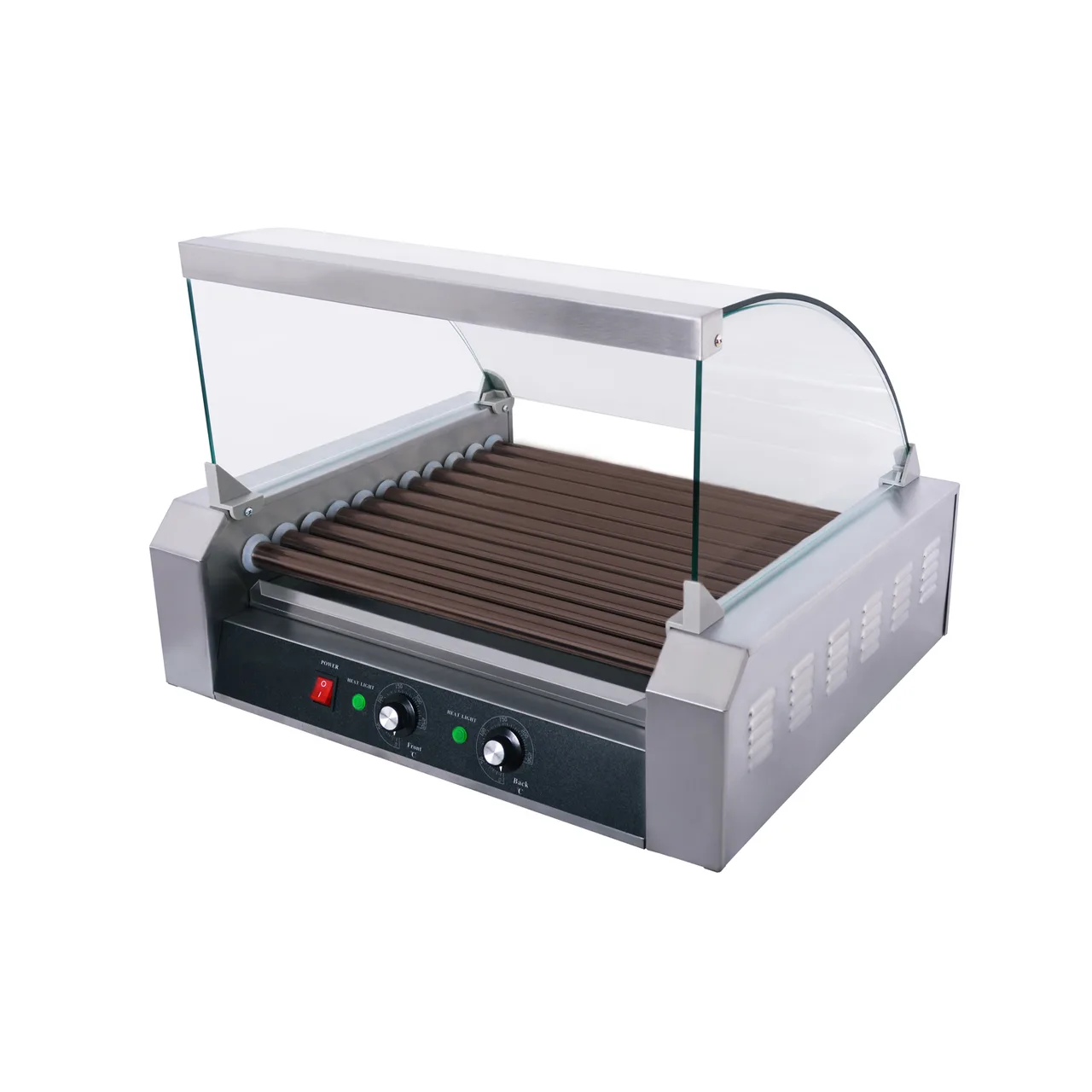 CACChina HDRS-11N Hot Dog Grill, (11) Rollers, (30) Hot Dog Capacity