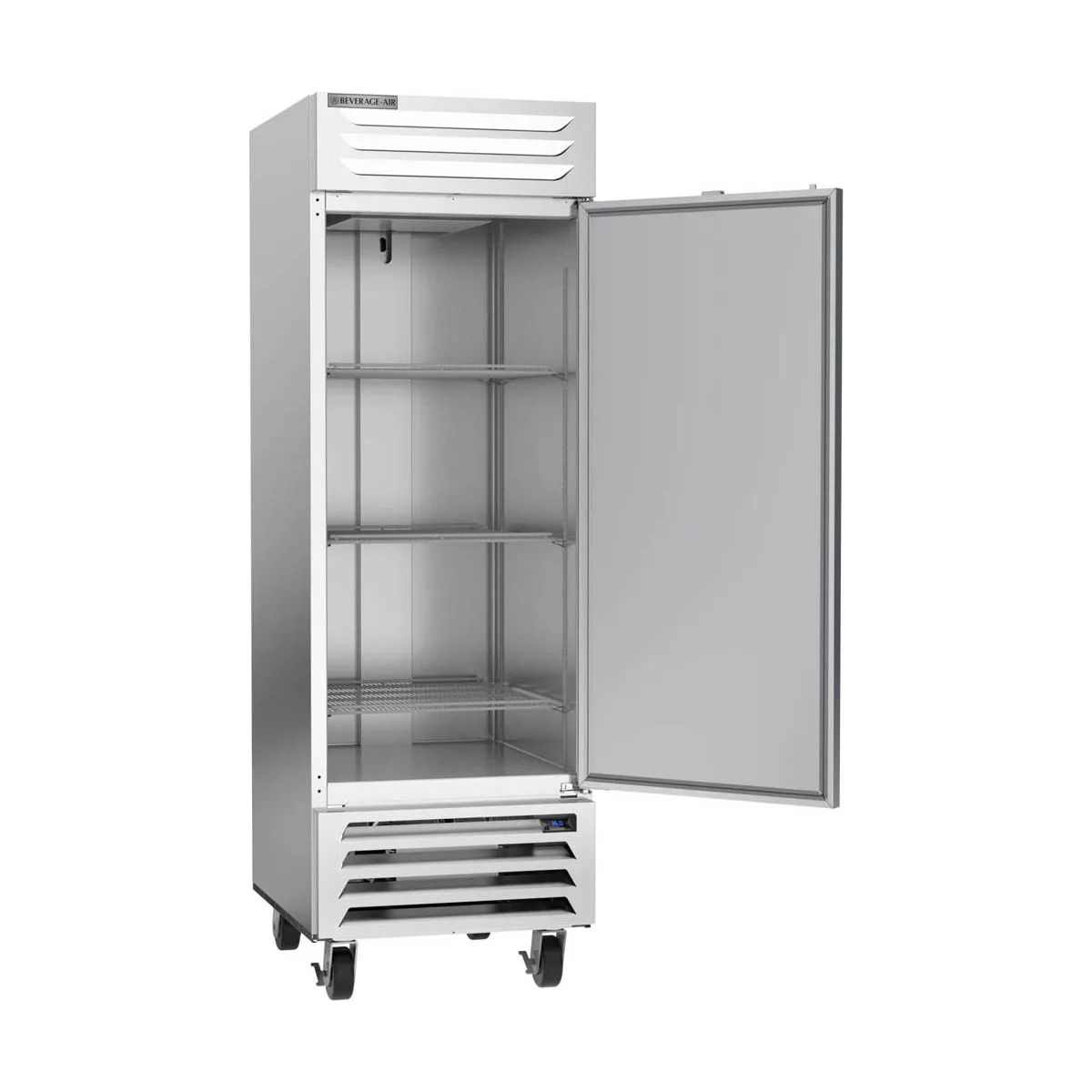 Beverage Air RB23HC-1S 27" 1-Section Reach-In Refrigerator w/ Solid Full Door, Bottom Mounted, Aluminum Interior, 23 cu. ft.