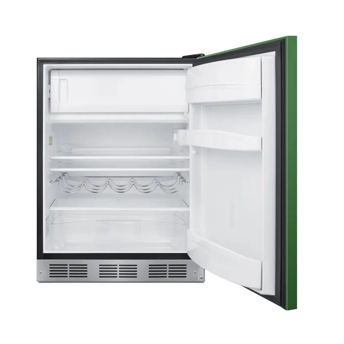 Summit BRF631BKG 23" Undercounter Freezer in Black, w/ Emerald Green Door, 5.1 cu. ft.
