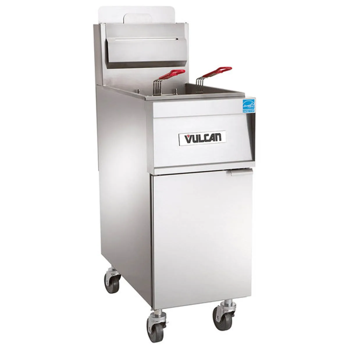 Vulcan 1TR85AF PowerFry3™ Full Pot Floor Model Gas Fryer w/ 90 lbs, Capacity, Built-In Filtration