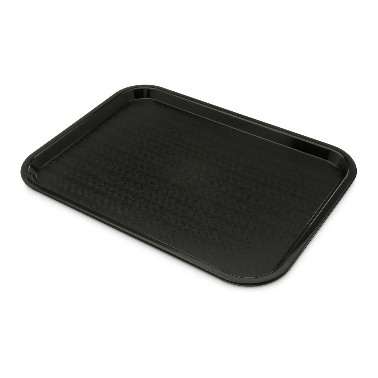 Carlisle CT121603 Café Tray, 16 5/16" × 12" × 11/16", Black Polypropylene, NSF, Skid, Lugs