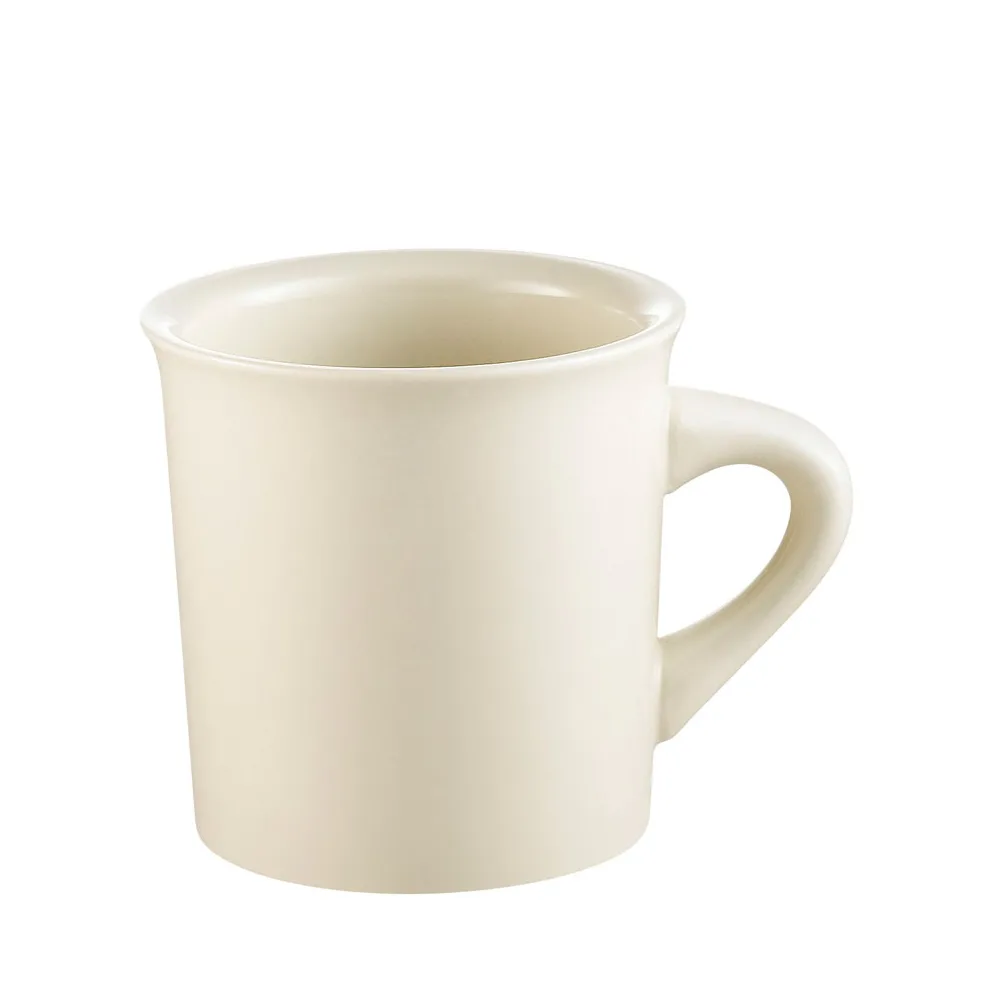 CAC China REC-38 China Mug, 8 oz (3‑3/8" Dia. x 3‑1/2" H) White Ceramic, Microwave Safe - 1 Dozen